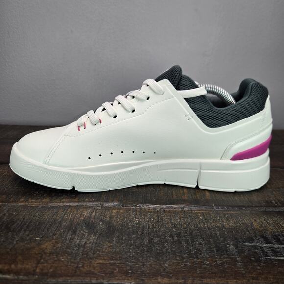 NEW On Cloud The Roger Advantage Womens Size 9.5 Court Tennis Shoes White Pink - Picture 6 of 12